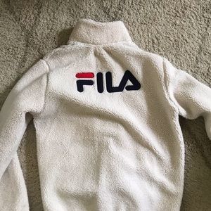 Fila oversized fuzzy jacket